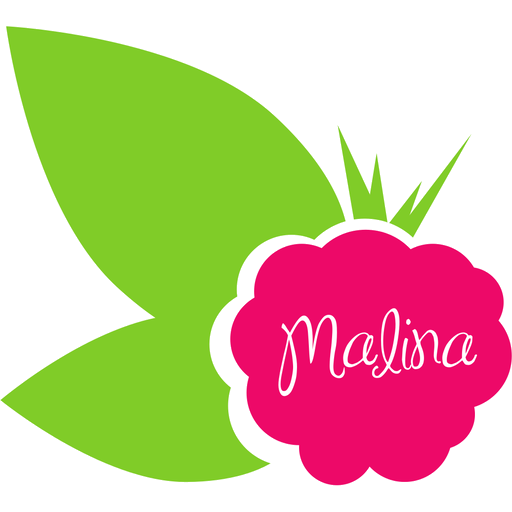 Logo osady Malina – malina s listem